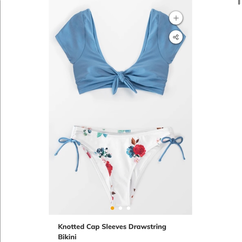 Cupshe medium cap sleeve bikini NWT